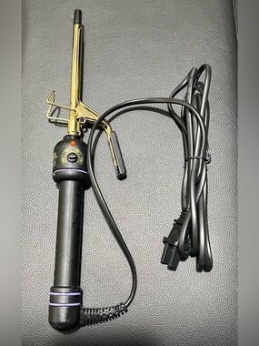 Black and Gold Curling Wand with Black Handle - Salon Styling Tool